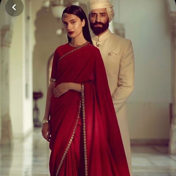 Sabyascachi Red Silk Matka Saree - Picture 2 of 6